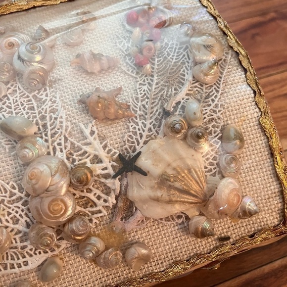 1950s 1960s Vintage Wicker Seashell Purse Handbag Woven Seahorse Starfish - Picture 6 of 14